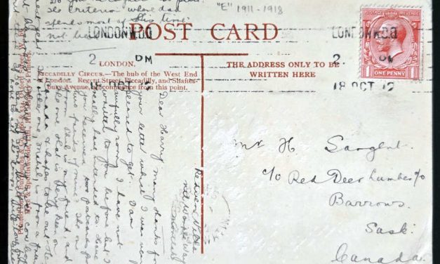 Barrows, Keewatin RF E incoming 18 Oct 1912 1d Piccadilly Postcard