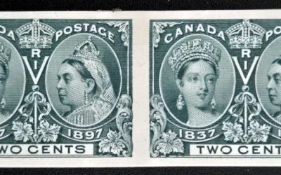 Canada #52P VF 1897 2c Jubilee Plate Proof Pair, 1850 made