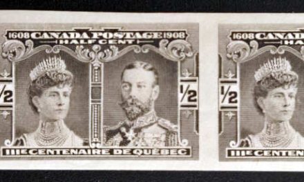 Canada #96a VFNH left sht margin 1908 1/2c Imperf Pair