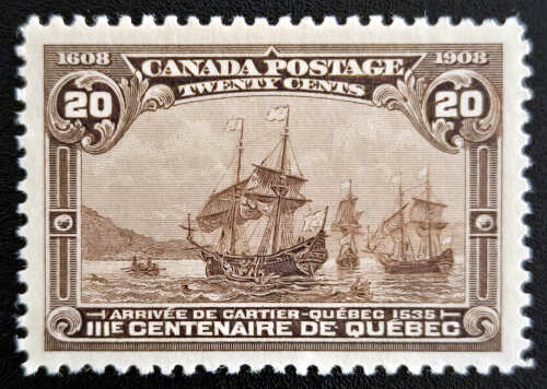 Canada #103 VFNH 1908 20c Quebec $1200