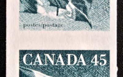 Canada #1396a Never Hinged 1995 45c Flag Imperf Pair