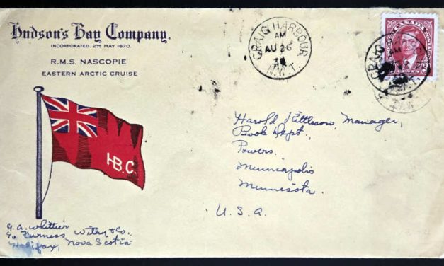 R.M.S. Nascopie #233 26 Aug 1938 3c H.B.C. Cover and contents