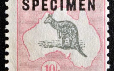 Australia #101S Mint 1929/1930 10/- Specimen
