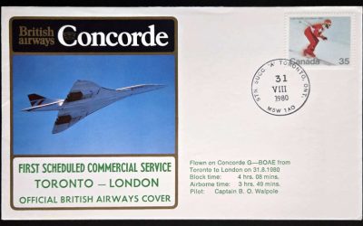 Canada #848 31 Aug 1980 35c mixed franked Concorde FFC (2)