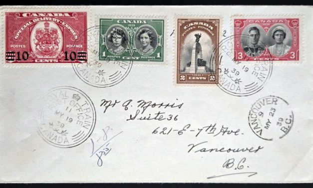Royal Train #E9 19 May 1939 Special Delivery Cover to Vancouver (4)