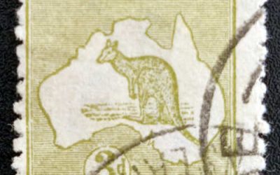 Australia #5h Used 1913 3d Inverted Watermark Variety