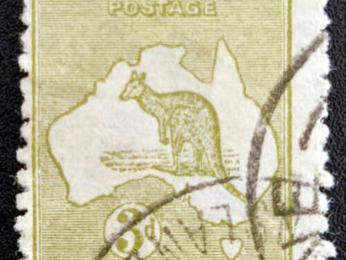Australia #5h Used 1913 3d Inverted Watermark Variety