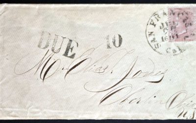 B.C. #2 SFR Used on 10c Due Elias Jones Front to Oberlin, Ohio,cc