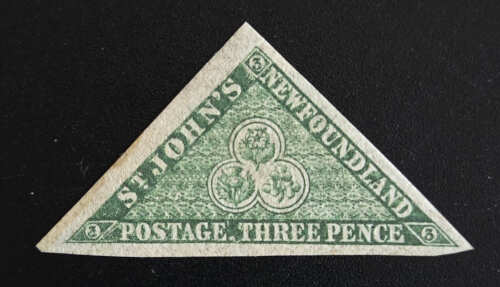 Newfoundland #3 VF Mint HR 1857 3d Triangle