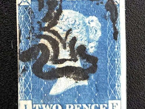 G.B. #2 Fine black M/C Used 1840 2d Blue