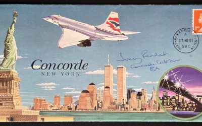 Concorde 7 Nov 2001 pilot-signed Twin Towers Flight Cover #2/26