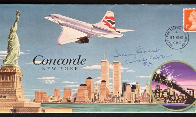 Concorde 7 Nov 2001 pilot-signed Twin Towers Flight Cover #2/26