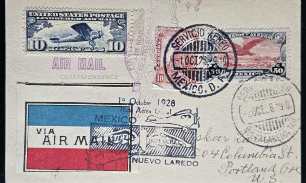 Mexico 1 Oct 1928 mixed franked Lindbergh Flight real photo Postcard