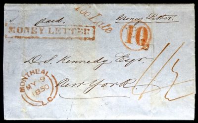 Montreal, LC 9 May 1950 John Molson Money Letter Cross Border FLS