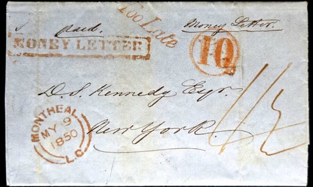 Montreal, LC 9 May 1950 John Molson Money Letter Cross Border FLS