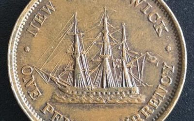 New Brunswick AU50 1854 Penny Token