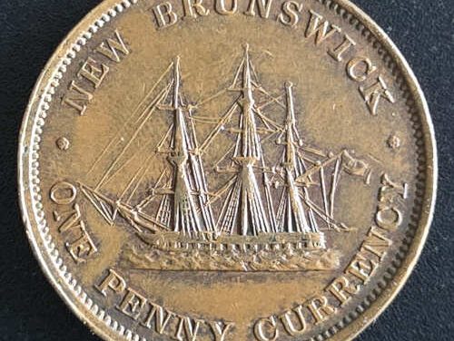 New Brunswick AU50 1854 Penny Token