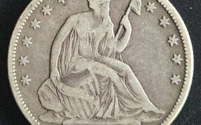 U.S.A./Colonial Canada Fine 1858 Seated Liberty Silver Half Dollar