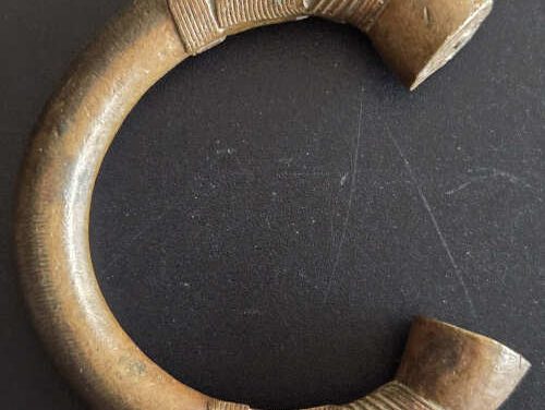 Nigeria late 1800s Dogon 206gm Bronze Manilla Bracelet Money