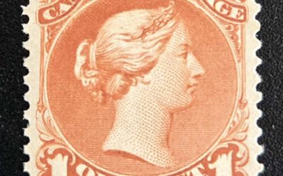 Canada #22 VF Mint LH OG 1868 1c Large Queen, ex Cohen