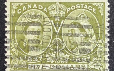 Canada #65 VF Toronto roller Used 1897 $5 Jubilee $1600