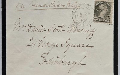 Montreal #38 29 Dec 1881 5c SQ Transatlantic Mourning Cover