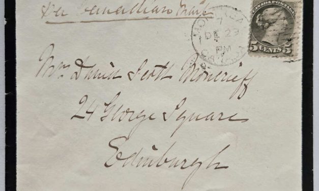 Montreal #38 29 Dec 1881 5c SQ Transatlantic Mourning Cover