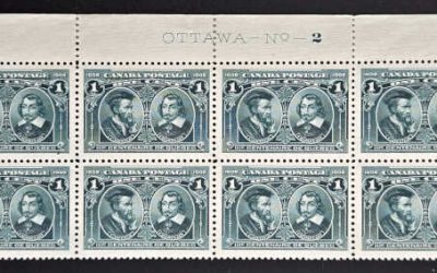 Canada #97i Fine Mint 8 NH 1908 1c Hairlines Pl. 2 Block (12)