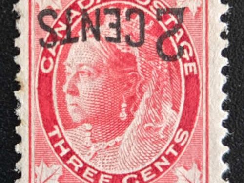 Canada #87ii Fine Mint 1899 2c on 3c Inverted Surcharge w/ 14 Mar 1955 B.P.A. Certificate, perf soak