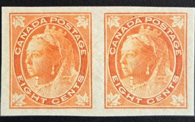 Canada #72a VF Mint LH 1897 8c QV ML Imperf Pr, 200 made