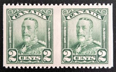 Canada #150d VF Mint 1928 1c Perf by Imperf Pair, 250 made