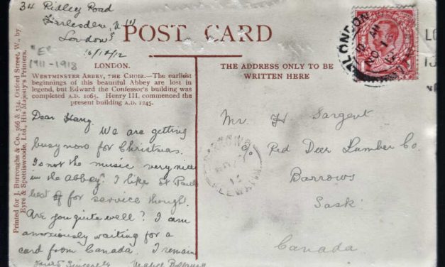 Barrows, Keewatin RFE 16 Nov 1912 1d UK Postcard