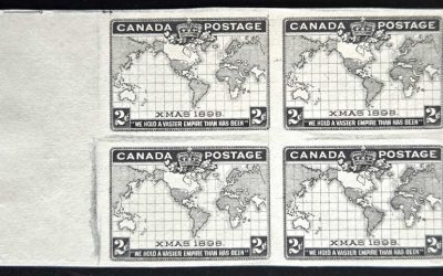 Canada #85P VF 1898 2c Black Progressive Plate Proof Block (4)