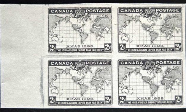 Canada #85P VF 1898 2c Black Progressive Plate Proof Block (4)