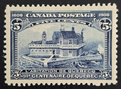 Canada #99 VFNH 1908 5c Quebec
