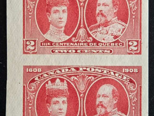 Canada #98ii VF Unu 1908 2c Imperf Shade Pr, 100 made