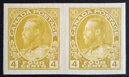 Canada #110a VF Mint 1922 4c Imperf Admiral Pair, 100 made