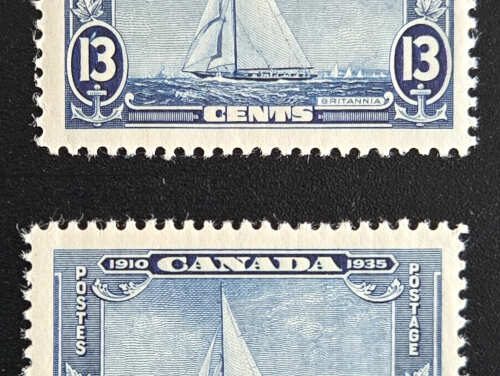 Canada #216i Fine Mint 1935 13c Shilling Mark Variety