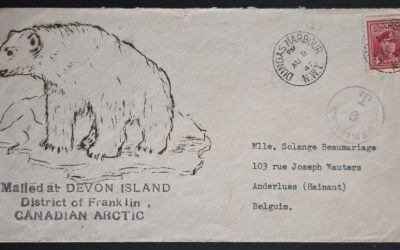 Dundas Harbour, N.W.T. 8 Aug 1947 4c cacheted 6c Due Cover to Bel