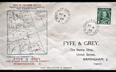 RMS Nascopie 4 Sep 1936 1c Eastern Arctic Map Cover to UK