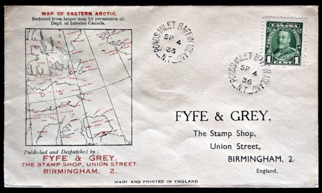 RMS Nascopie 4 Sep 1936 1c Eastern Arctic Map Cover to UK