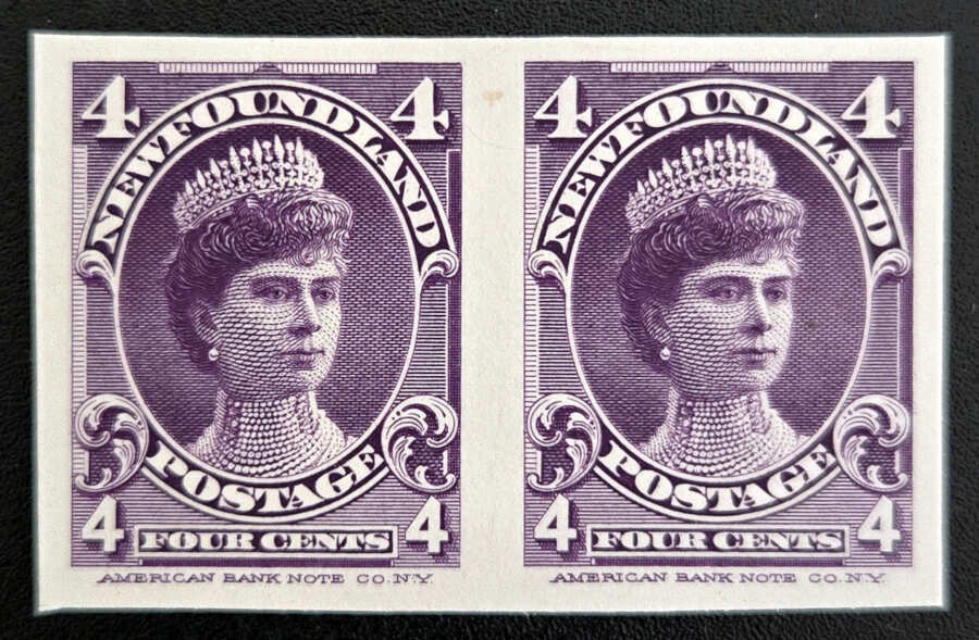 Newfoundland #84P VF 1901 4c Duchess of York Pl Proof Pair