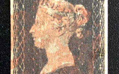 G.B. #1 VF red M/C Used 1840 1d Black