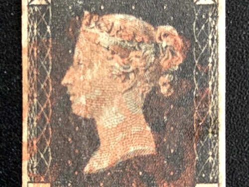 G.B. #1 VF red M/C Used 1840 1d Black