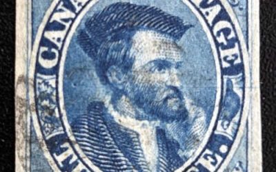 Canada #7a VF Used 1855 10d Jacques Cartier White Paper