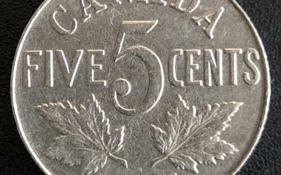 Canada VF 1925 George V key date 5 Cents
