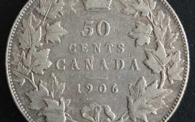 Canada VF 1906 Edward VII Silver 50 Cents