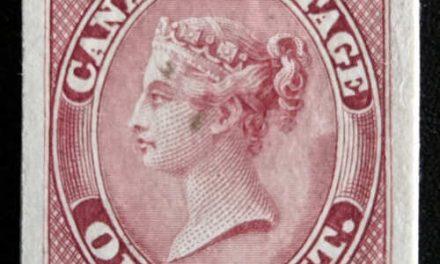 Canada #14P VF 1859 1c Deep Rose Plate Proof