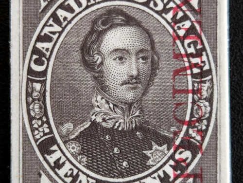 Canada #16Pi VF 1859 10c Black Brown Specimen Plate Proof