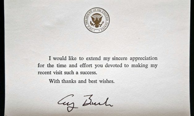 George Bush VP signed Tennessee Fundraiser Card and tickets (3)